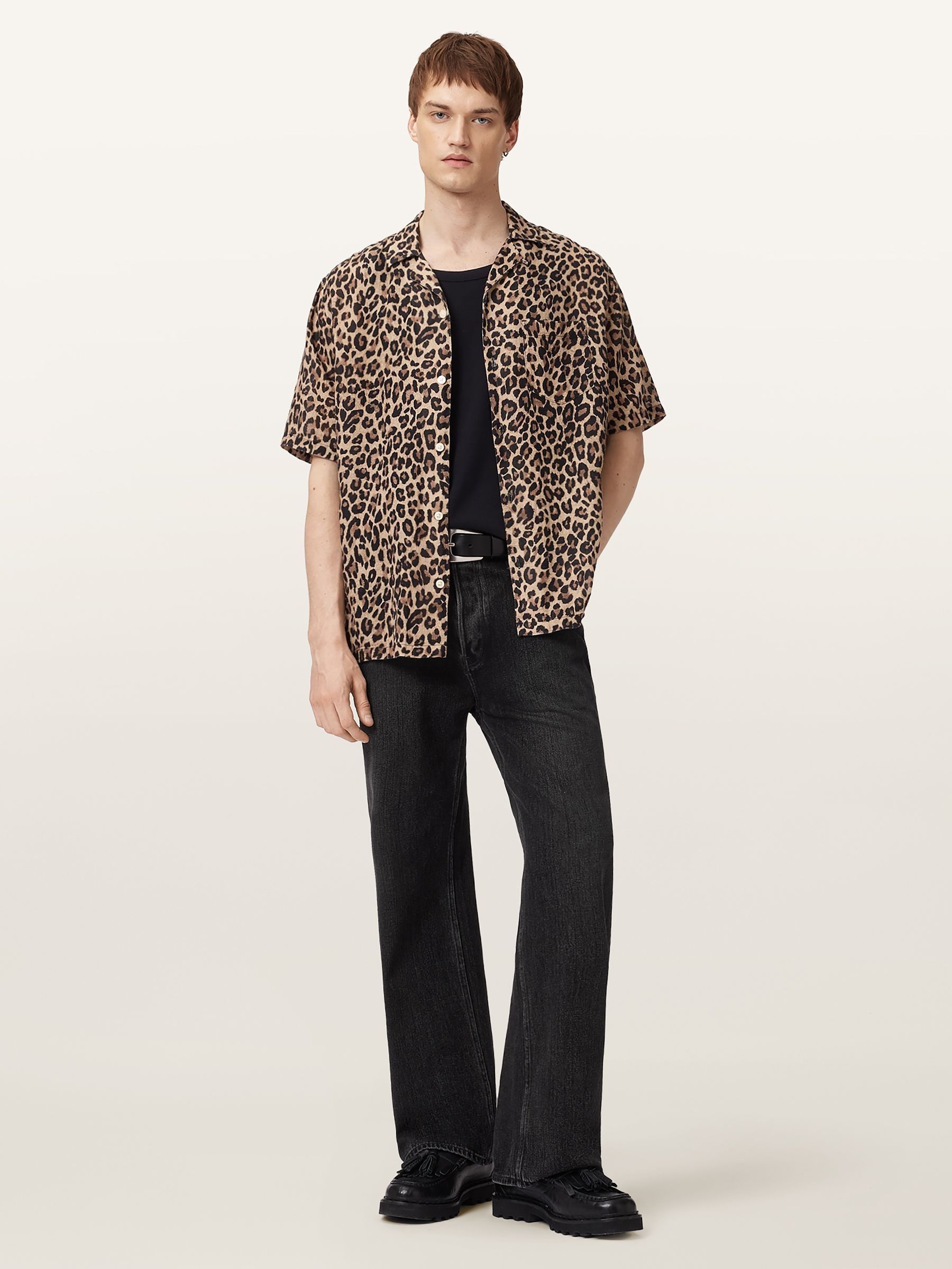 Buy AllSaints Brown Leopardone Short Sleeve Shirt from Next USA