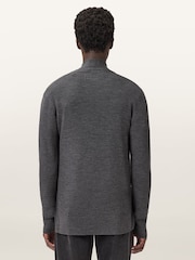 AllSaints Grey Lver Merino Open Cardigan - Image 2 of 6