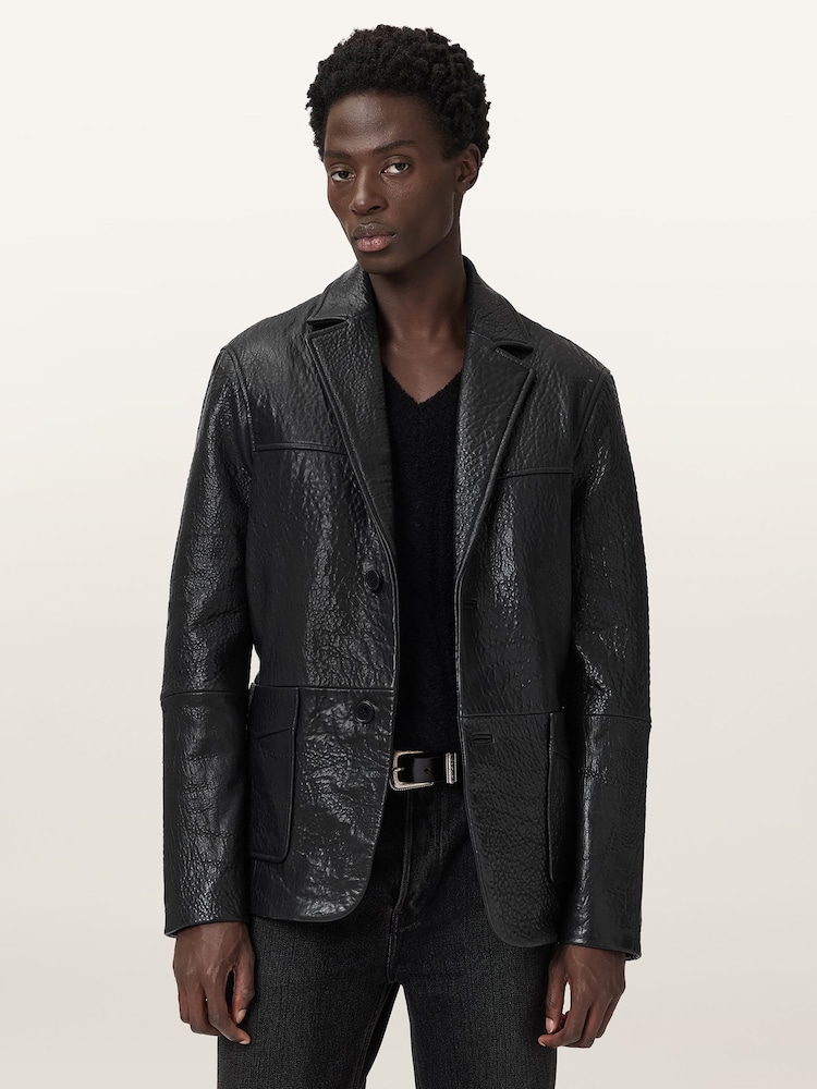 AllSaints Black Shadwell Blazer - Image 1 of 6