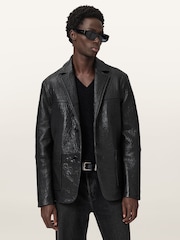 AllSaints Black Shadwell Blazer - Image 3 of 6