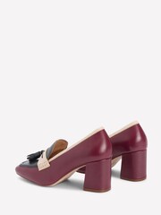 Boden Red Sol Block Heeled Penny Loafers - Image 4 of 5
