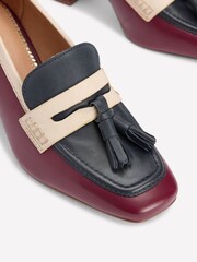 Boden Red Sol Block Heeled Penny Loafers - Image 5 of 5