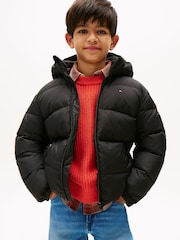 Tommy Hilfiger Black Essential Down Puffer Jacket - Image 1 of 5