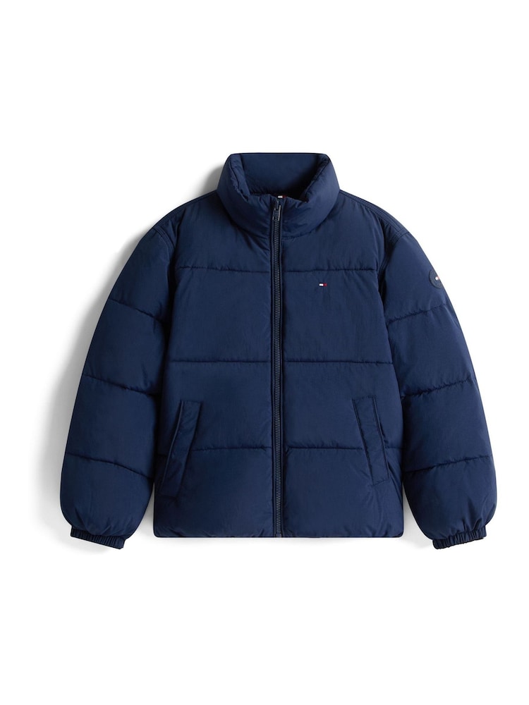 Tommy Hilfiger Blue Back Flag Logo Puffer Jacket - Image 3 of 3 Tommy Hilfiger Blue Back Flag Logo Puffer Jacket - Image 3 of 3