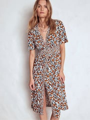 Boden Brown Natalia Jersey Tea Dress - Image 2 of 6