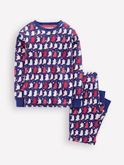 Boden Blue Snug Glow-In-The-Dark Halloween Pyjamas - Image 1 of 3
