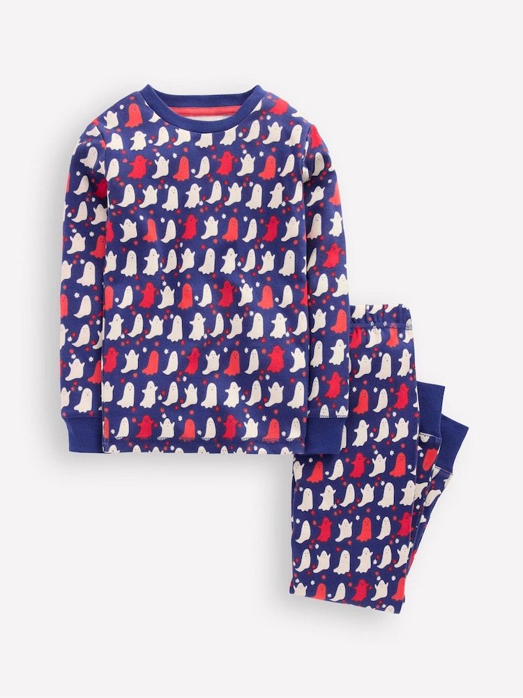 Boden Blue Snug Glow-In-The-Dark Halloween Pyjamas - Image 1 of 3