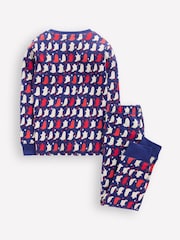 Boden Blue Snug Glow-In-The-Dark Halloween Pyjamas - Image 2 of 3
