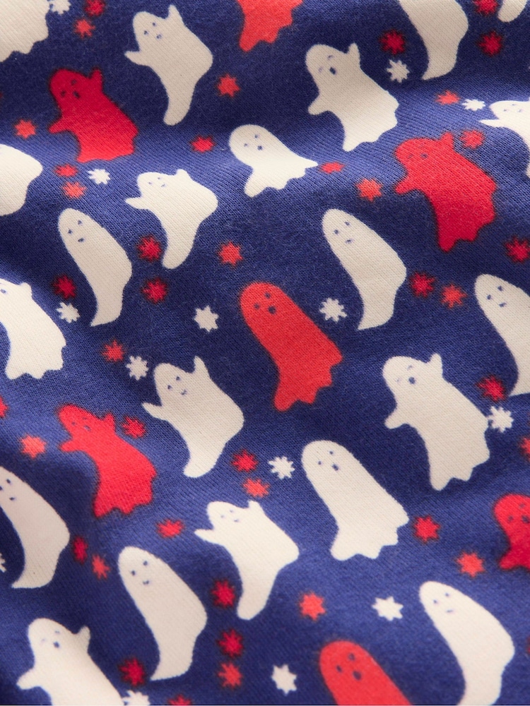 Boden Blue Snug Glow-In-The-Dark Halloween Pyjamas - Image 3 of 3