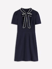 Boden Blue Pussy Bow Short Dress - Image 1 of 1