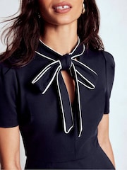 Boden Blue Pussy Bow Short Dress - Image 3 of 5
