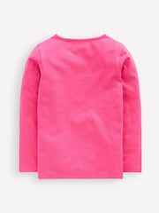 Boden Pink Long Sleeve Appliqué T-Shirt - Image 2 of 3