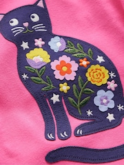 Boden Pink Long Sleeve Appliqué T-Shirt - Image 3 of 3