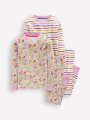 Boden Pink Twin Pack Snug Pyjamas - Image 1 of 3