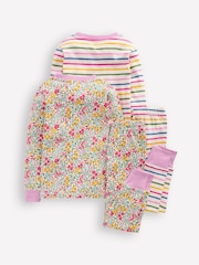 Boden Pink Twin Pack Snug Pyjamas - Image 2 of 3