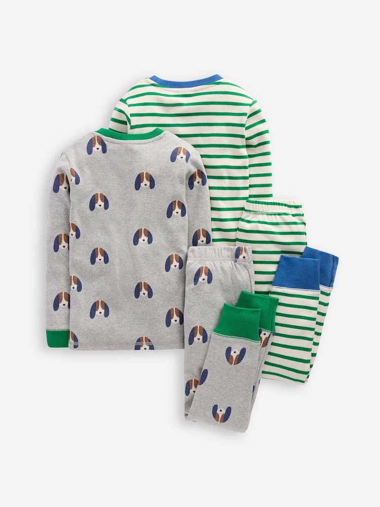 Boden Grey Snug Twin Pack Pyjamas - Image 2 of 3