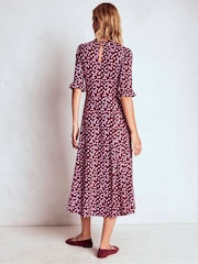 Boden Brown Ruffle Seamed Midi Dress - Image 2 of 4