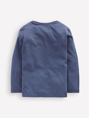 Boden Blue Long Sleeve Bouclé T-Shirt - Image 2 of 3
