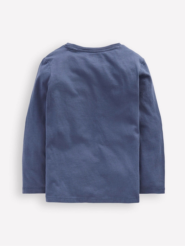 Boden Blue Long Sleeve Bouclé T-Shirt - Image 2 of 3