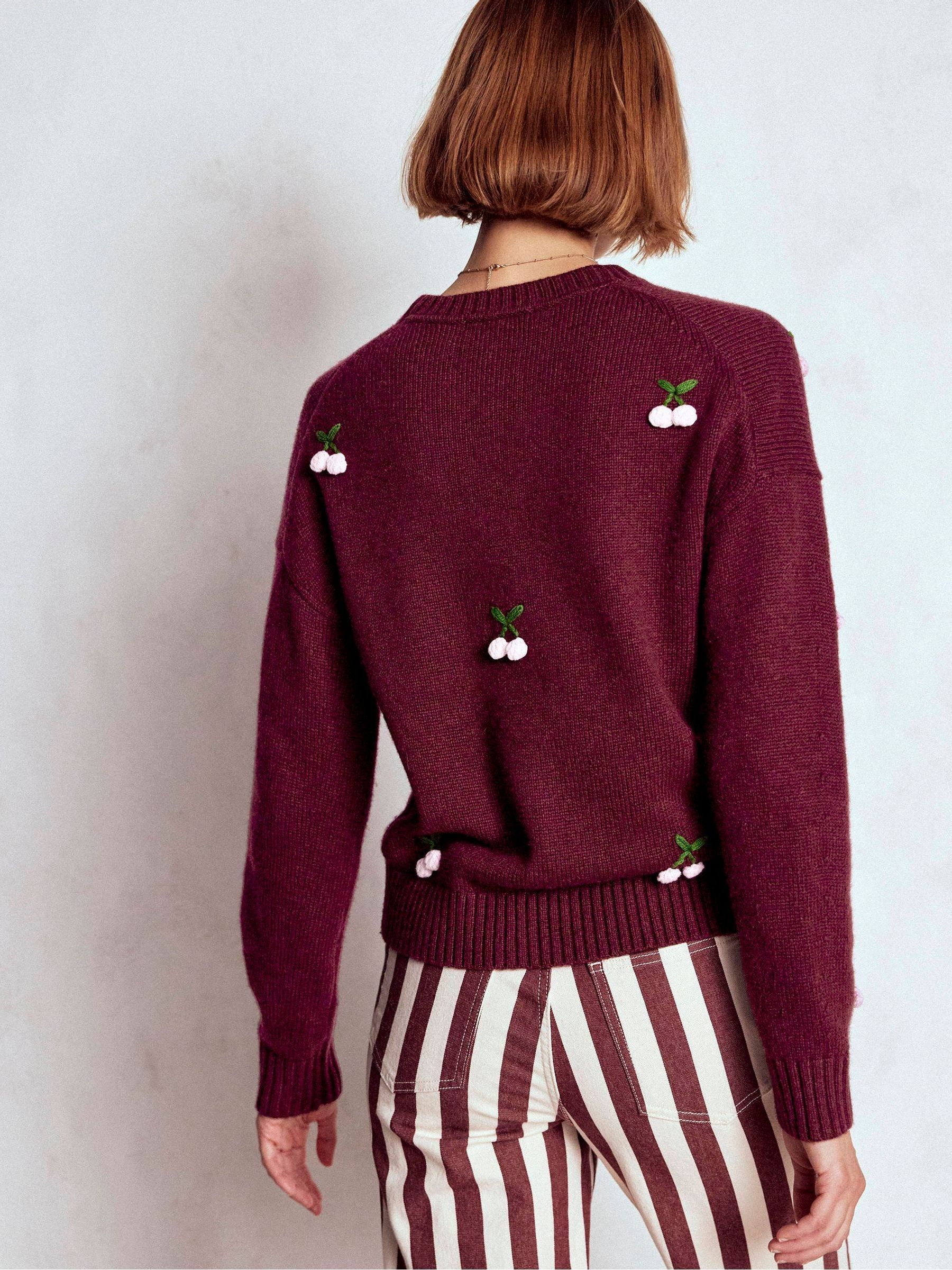 Buy Boden Cherry Natalie Embroidered Jumper from Next USA