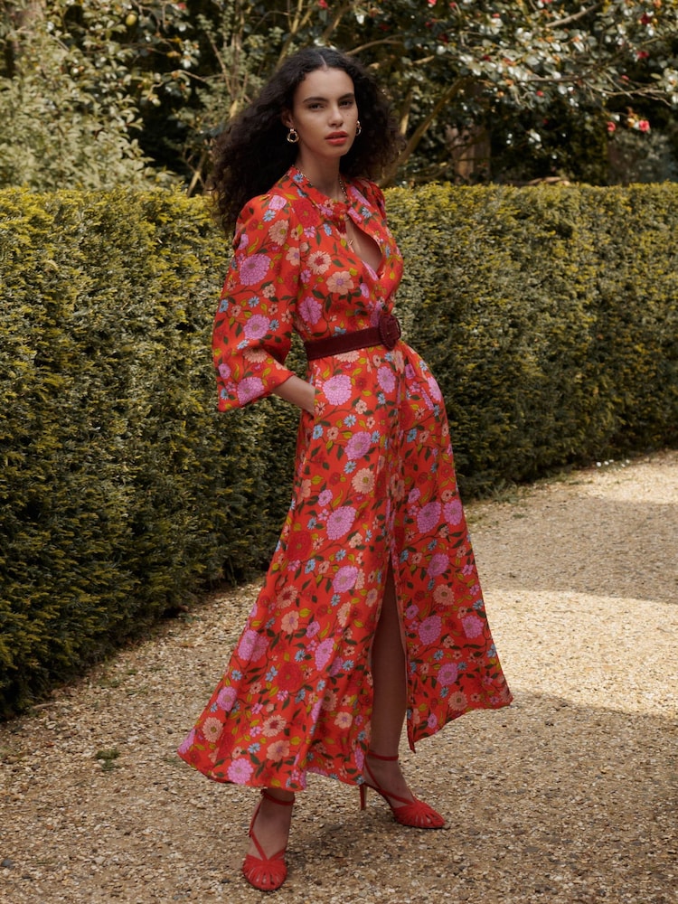 Boden Orange Mae Maxi Shirt Dress - Image 1 of 7 Boden Orange Mae Maxi Shirt Dress - Image 1 of 7