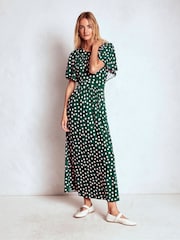 Boden Green Yoke Panel Maxi Dress - Image 3 of 5
