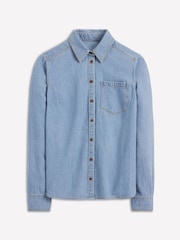 Boden Blue Lightweight Denim Shirt - Image 5 of 5