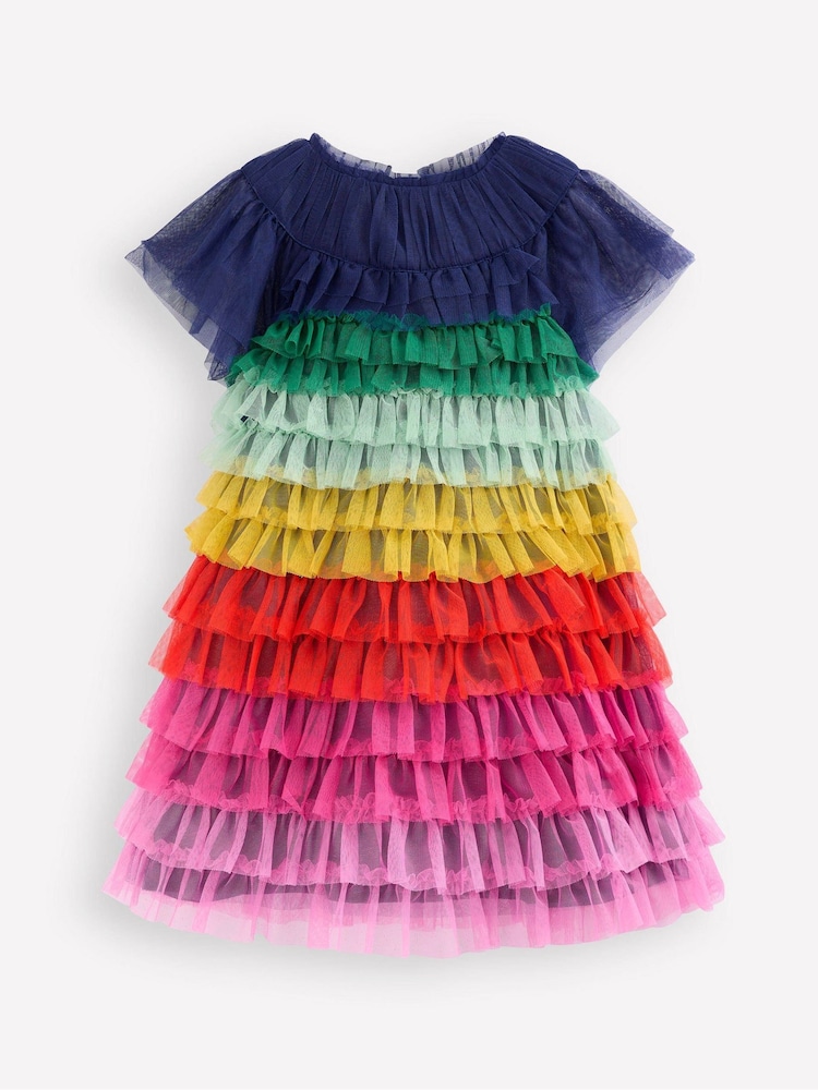 Boden Blue Tiered Tulle Dress - Image 1 of 3 Boden Blue Tiered Tulle Dress - Image 1 of 3