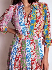 Boden Blue Pleat Skirt Shirt Dress - Image 2 of 5