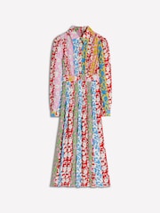 Boden Blue Pleat Skirt Shirt Dress - Image 5 of 5