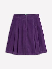 Boden Purple Pleated Cord Skirt - Image 5 of 5