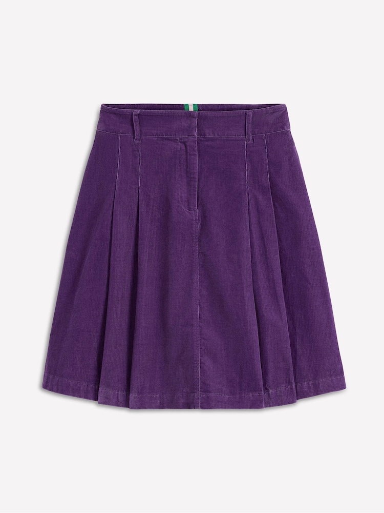 Boden Purple Pleated Cord Skirt - Image 5 of 5