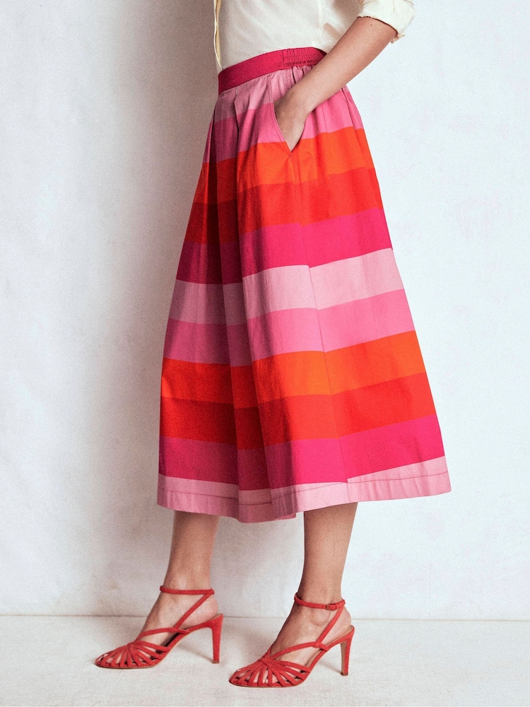 Boden Pink Verity Cotton Midi Skirt - Image 2 of 7 Boden Pink Verity Cotton Midi Skirt - Image 2 of 7