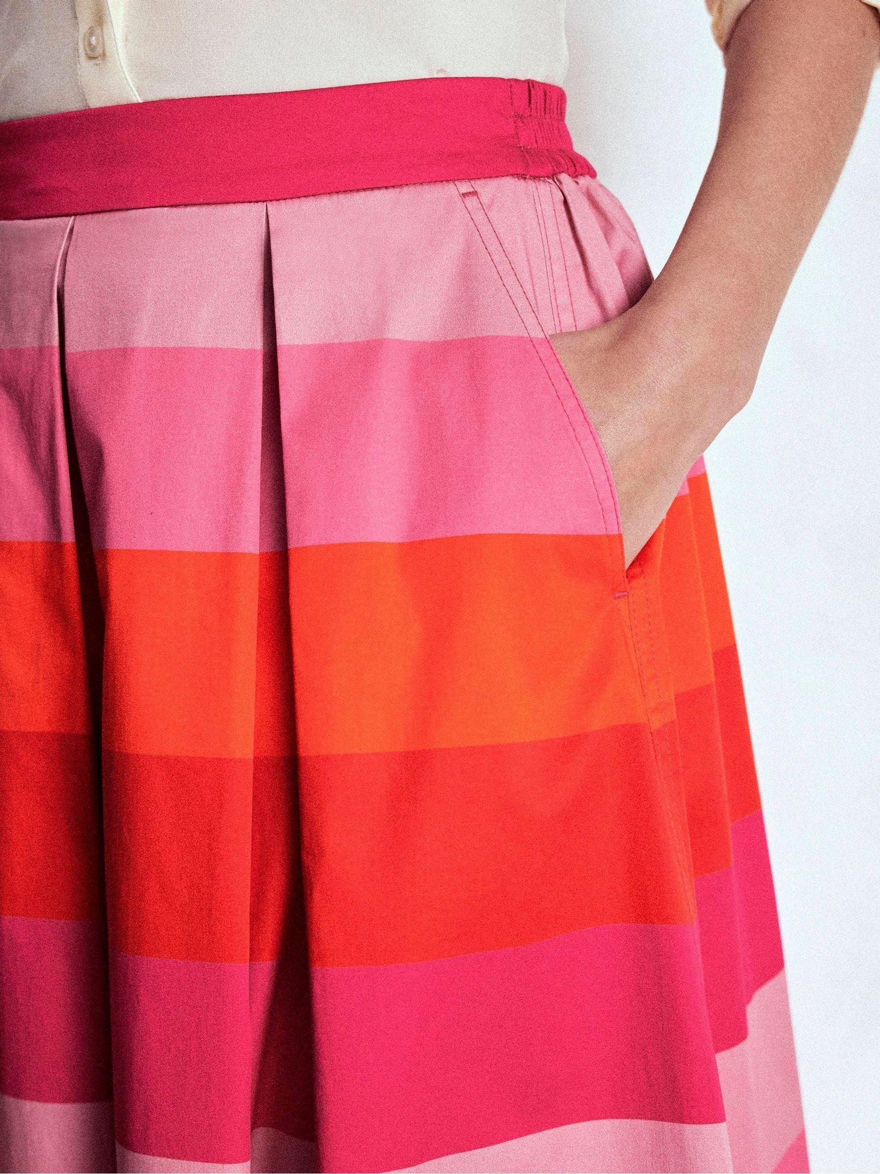 Buy Boden Pink Verity Cotton Midi Skirt from Next USA