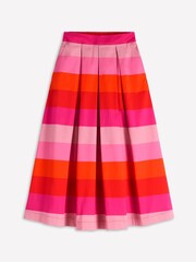 Boden Pink Verity Cotton Midi Skirt - Image 7 of 7