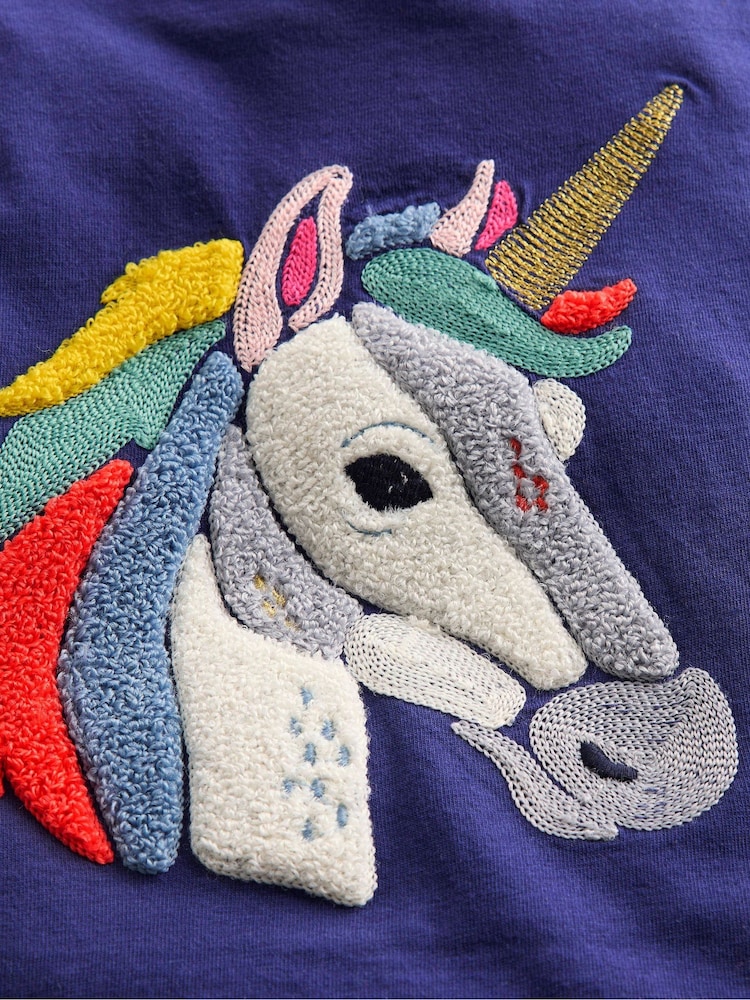 Boden Blue Long Sleeve Boucle T-Shirt - Image 2 of 3
