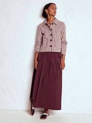 Boden Purple Valentina Taffeta Midi Skirt - Image 1 of 5