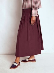 Boden Purple Valentina Taffeta Midi Skirt - Image 4 of 5
