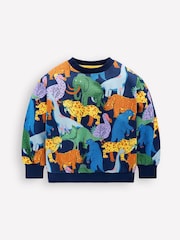Boden Blue Everyday Printed Sweatshirt - Image 1 of 3