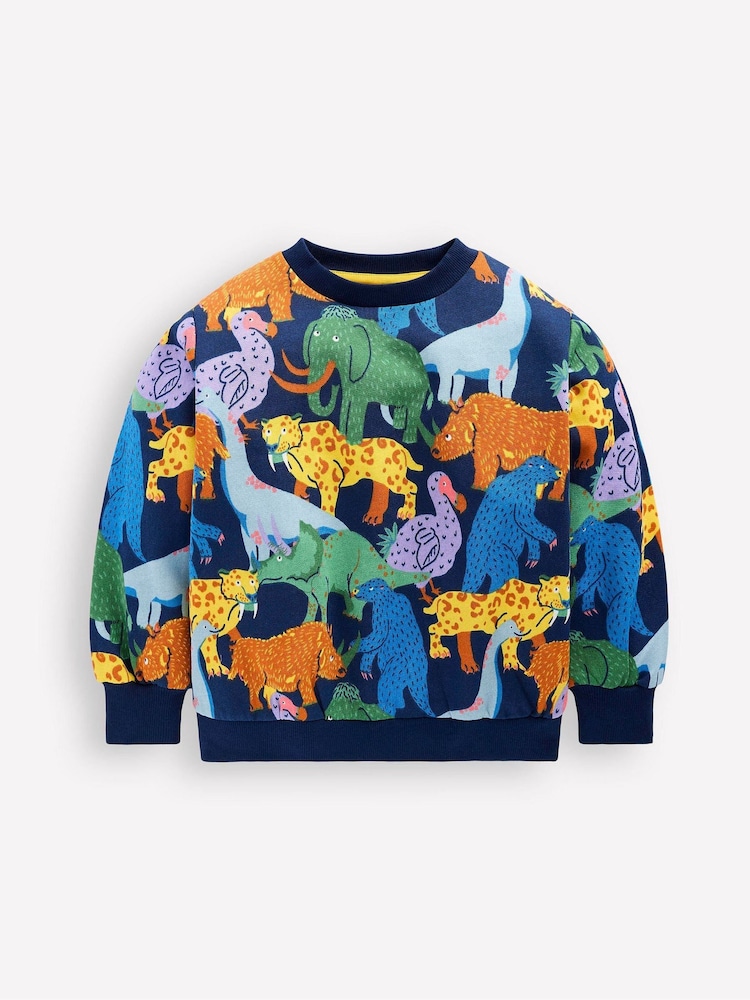 Boden Blue Everyday Printed Sweatshirt - Image 1 of 3