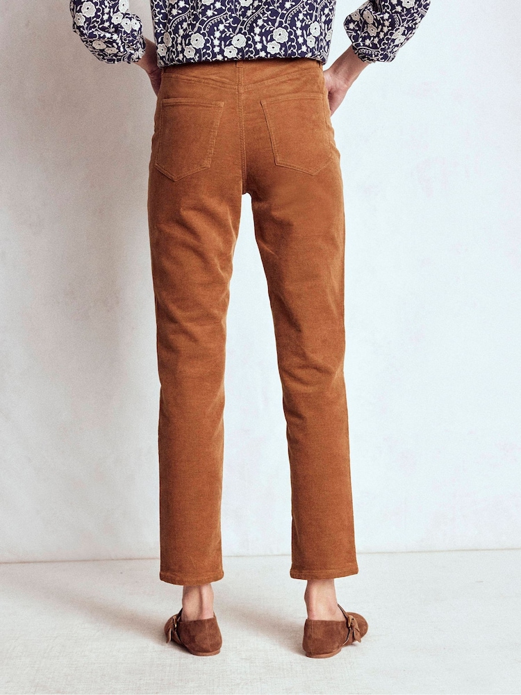 Boden Brown Slim 5-Pocket Cord Jeans - Image 2 of 6 Boden Brown Slim 5-Pocket Cord Jeans - Image 2 of 6