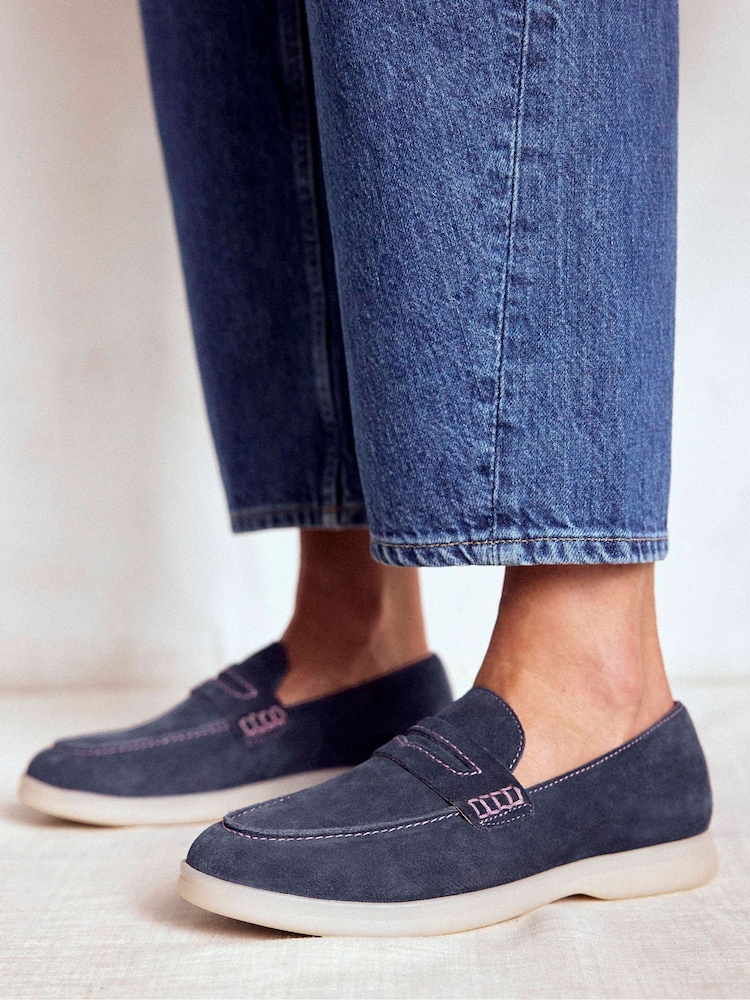 Boden Blue Easy Soft Loafers - Image 1 of 5