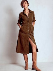 Boden Brown Amanda Cord Midi Dress - Image 3 of 5