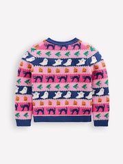 Boden Pink Edie Fair Isle Cardigan - Image 2 of 3