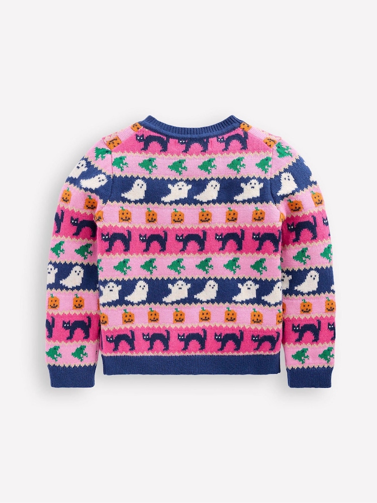 Boden Pink Edie Fair Isle Cardigan - Image 2 of 3