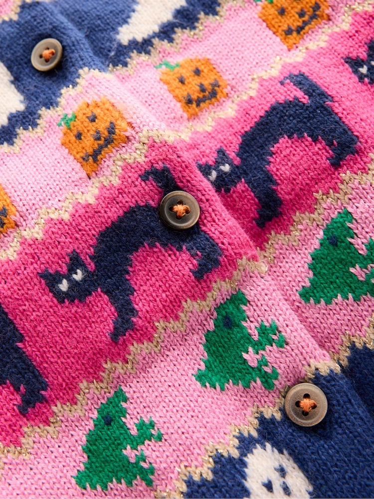 Boden Pink Edie Fair Isle Cardigan - Image 3 of 3 Boden Pink Edie Fair Isle Cardigan - Image 3 of 3