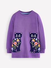 Boden Purple Applique Tunic - Image 1 of 3