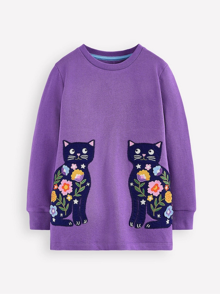Boden Purple Applique Tunic - Image 1 of 3