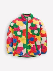 Boden Red Eden Borg Zip Through Jacket - Image 2 of 5