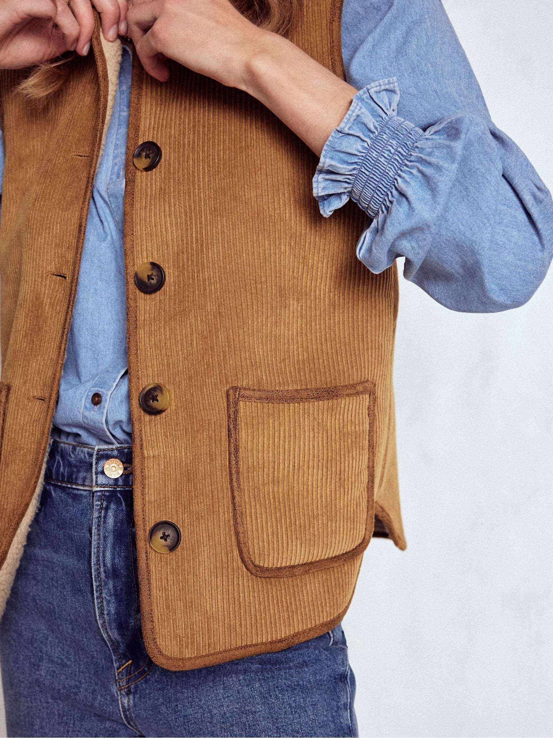 【未使用】ANDREA&Co. YOSEATSUME BUTTON GILET Buy Boden Natural Clerkenwell Reversible Gilet from Next USA